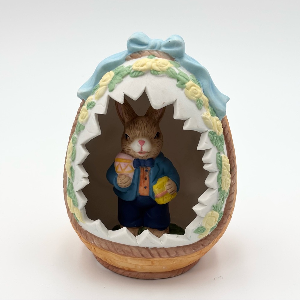Charming Pastel Ceramic Bunny Egg Decor Easter Egg Bunny‎
